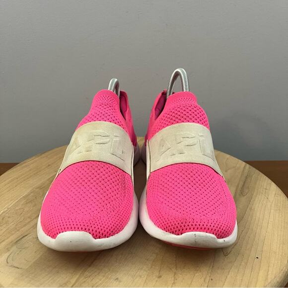 APL TechLoom Bliss Women’s Sz 8 Pink White Shoe Sneaker Knit Athletic Workout - Picture 2 of 8
